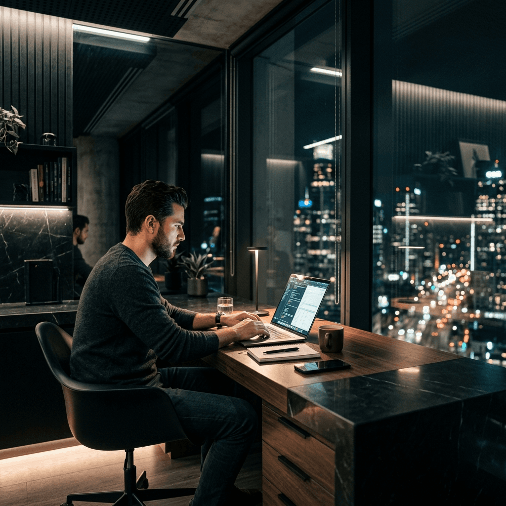 Founder Working
