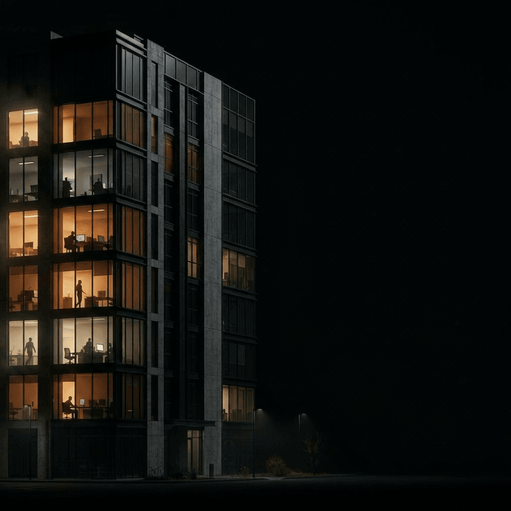 Cinematic Creative Studio Apartment at Night