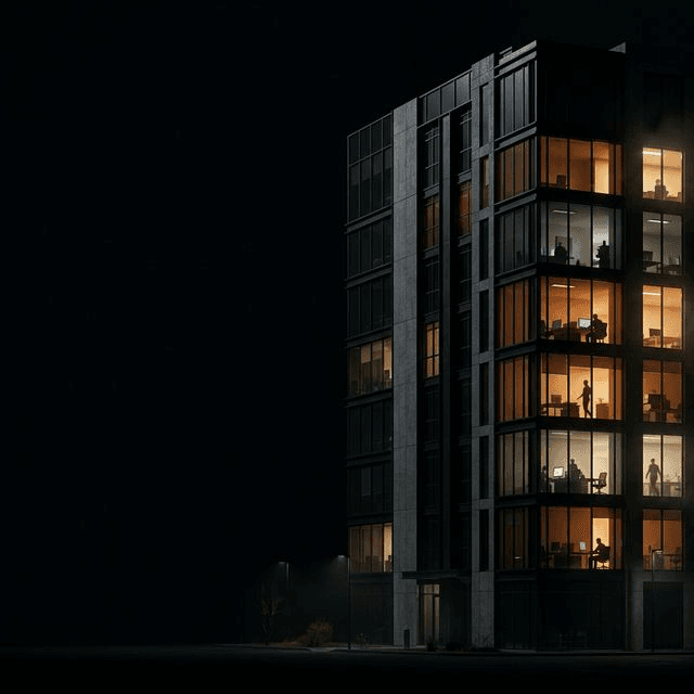 Cinematic Creative Studio Apartment at Night Right