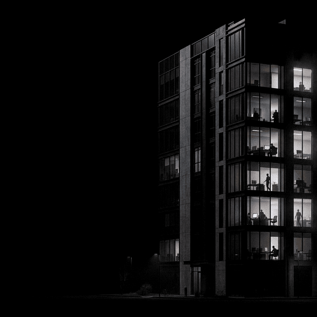 Cinematic Creative Studio Apartment at Night Right