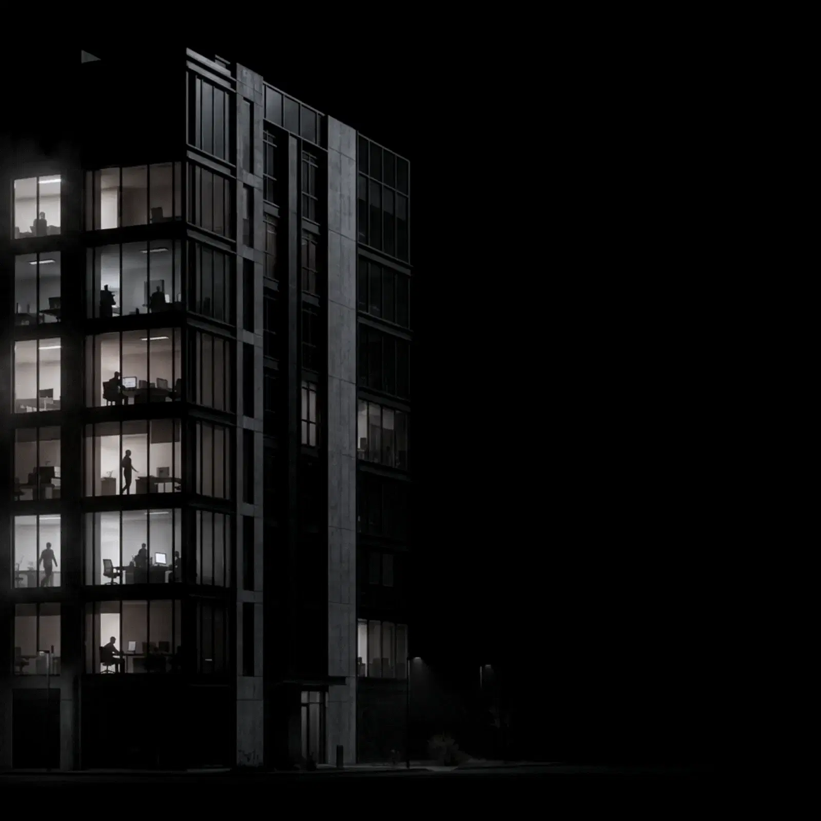 Cinematic Creative Studio Apartment at Night