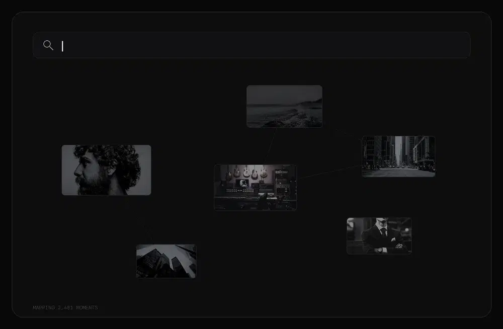 Semantic search mapping related moments across your media library